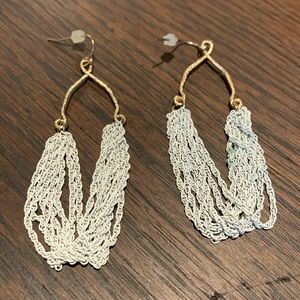 White Dangle Earrings
